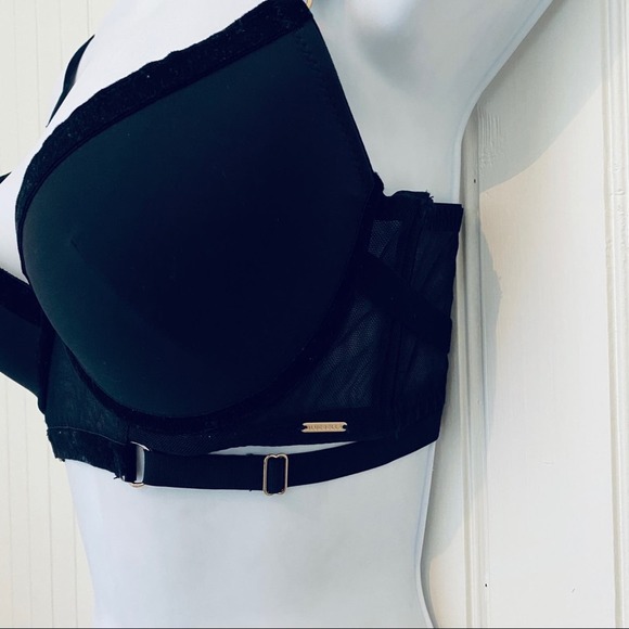 NEW Bluebella MORE Métis Strappy Bra Black 32 DD/E Padded Underwire Balcony - Picture 2 of 5
